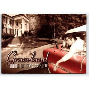 Graceland Elvis Presley Photochrome Postcard 6x4 Continental Size